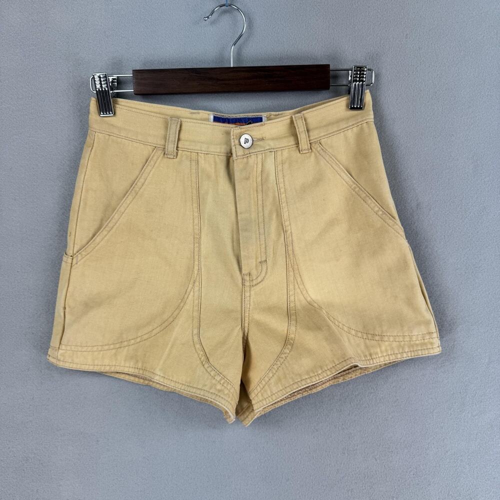 Vintage Patagonia Stand Up Shorts Women 8 Yellow Twill Utility Relaxed High Rise